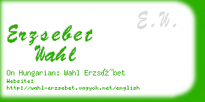 erzsebet wahl business card